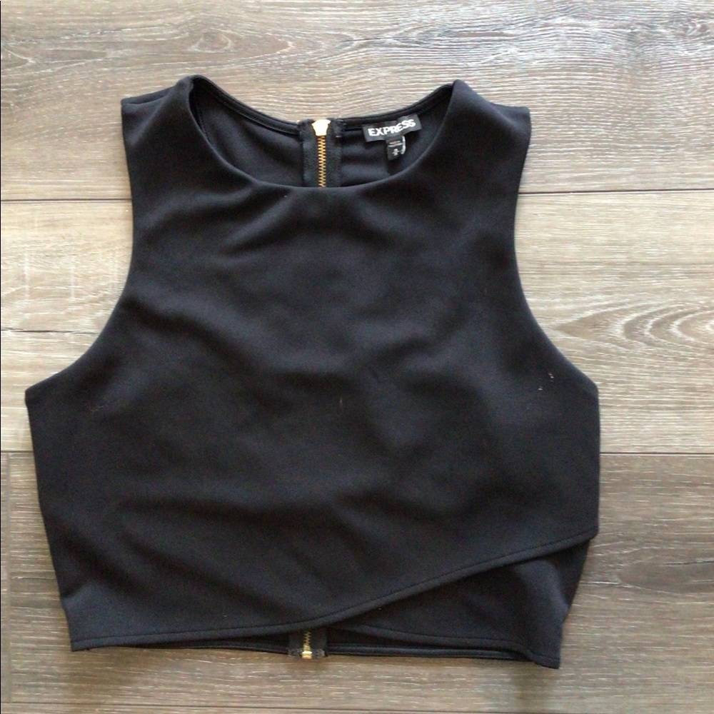 Express Black Crop Top
